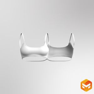 Ladies Low Impact Camisole Rounded Neckline Sports Bra 3D Garment