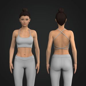 Ladies Low Impact Criss Cross Back Sports Bra Tech Pack