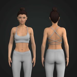 Ladies Low Impact Interlocking Strappy Back Sports Bra Tech Pack
