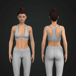 Ladies Low Impact Layered Racer Back Sports Bra Tech Pack
