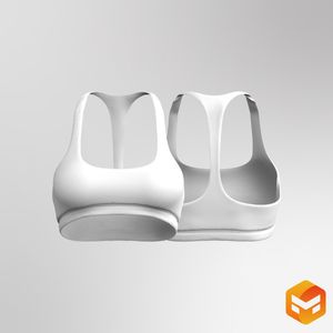 Ladies Low Impact Racer Back Style Sports Bra 3D Garment
