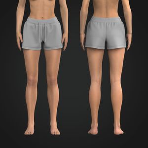 Ladies Low Rise 3.00 Inch Inseam Ribbed Shorts Tech Pack
