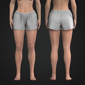 Ladies Low Rise Casing Waistband Relaxed Shorts Tech Pack