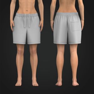 Ladies Low Rise Elasticated Waistband 6.00 Inch Inseam Shorts Tech Pack
