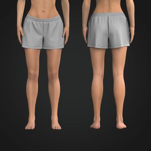 Ladies Low Rise Elasticated Waistband Relaxed Shorts Tech Pack