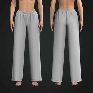 Ladies Low Rise Elasticated Waistband Wide Leg Sweatpants Tech Pack