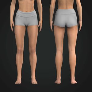 Ladies Low Rise Folded Waistband 2.00 Inch Inseam Shorts Tech Pack