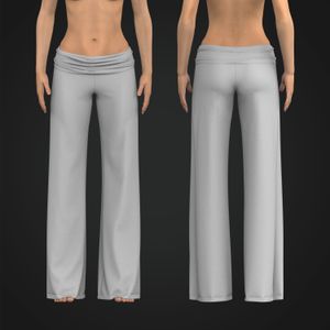 Ladies Low Rise Folded Waistband Flared Joggers Tech Pack