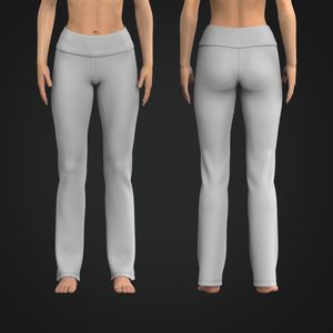 Ladies Low Rise Folded Waistband Straight Cut Leggings Tech Pack