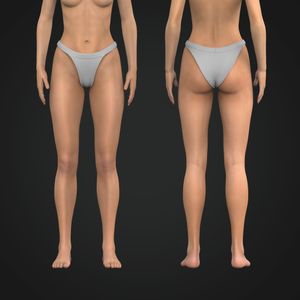 Ladies Low Rise Medium Bum Coverage Thong Underwear