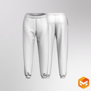 Ladies Low Rise Relaxed Cuffed Joggers 3D Garment