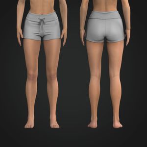Ladies Low Rise Turned Down Waistband 2.00 Inch Inseam Shorts Tech Pack
