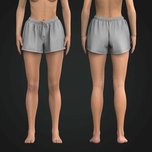 Ladies Low Waist Adjustable Split Hem Shorts Tech Pack