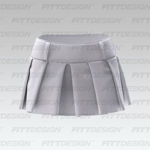 Ladies Low Waisted Pleated Mini Skirt Smart Mockup