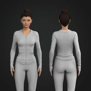 Ladies Mandarin Collar Fitted Runner Sleeve Jacket Tech Pack