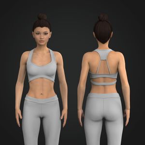 Ladies Medium Impact Racer Back Style Sports Bra Tech Pack