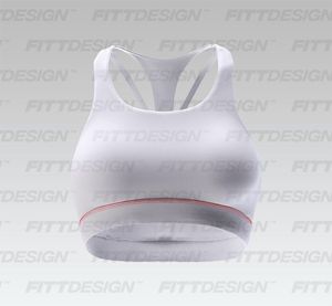Ladies Medium Impact Strappy Back Cut Out Sports Bra Smart Mockup