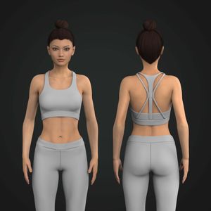 Ladies Medium Impact Strappy Back Cut Out Sports Bra Tech Pack