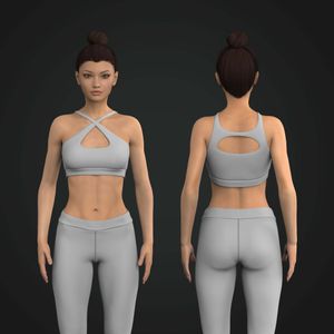 Ladies Medium Impact Two Way Sports Bra Tech Pack