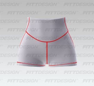 Ladies Merged Scallop Waistband 3.00 Inch Inseam Biker Shorts Smart Mockup