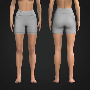 Ladies Merged Waistband 5.00 Inch Inseam Biker Shorts Tech Pack