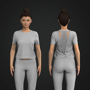 Ladies Mesh Back Cut Out Relaxed Tee Tech Pack