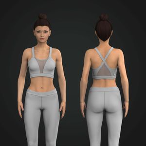 Ladies Mesh Cross Back Sports Bra Tech Pack