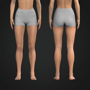Ladies Mid Rise Banded Bottom Biker Shorts Tech Pack