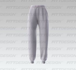 Ladies Mid Rise Ribbed Sweatpants Smart Mockup