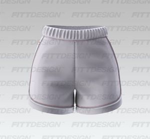 Ladies Mid Rise Split Hem Piping Shorts Smart Mockup