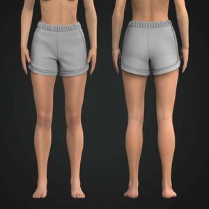 Ladies Mid Rise Split Hem Piping Shorts Tech Pack
