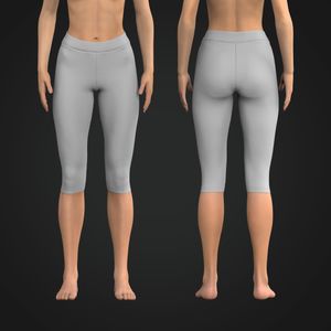 Ladies Mid Waist Capri Leggings Tech Pack