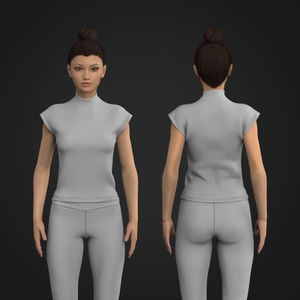 Ladies Mock Neckline Extended Sleeve Fitted Tee Tech Pack