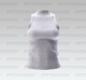 Ladies Mock Neckline Overlapping Back Fitted Tank Top Smart Mockup