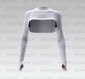 Ladies Mock Neckline Runner Sleeve Shrug Top Smart Mockup