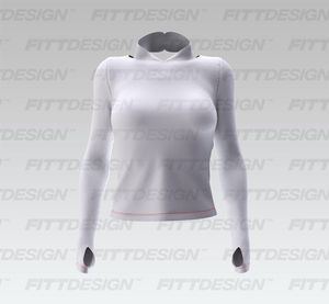 Ladies Neckline Cut Out Runner Sleeve Fitted Top Smart Mockup