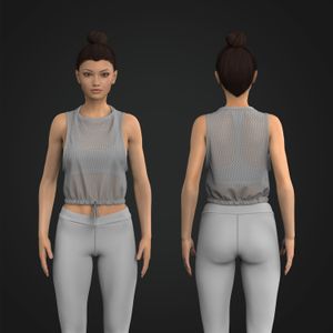 Ladies Net Mesh Relaxed Adjustable Tank Top Tech Pack