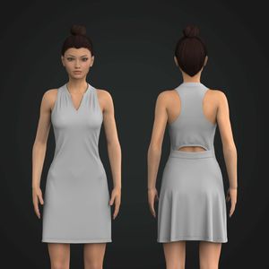 Ladies Notched Neckline Performance Dress Tech Pack