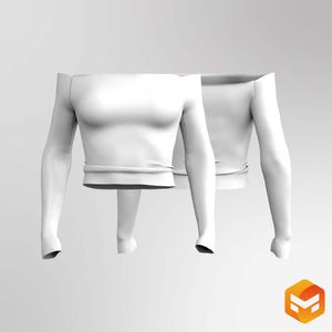Ladies Off Shoulder Knuckle Length Fitted Top 3D Garment