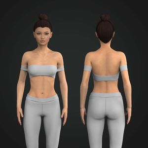Ladies Off Shoulder Micro Length Bra Tech Pack