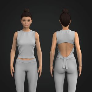 Ladies Open Adjustable Back Tank Top Tech Pack