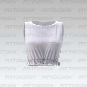 Ladies Open Side Elasticated Crop Tank Top Smart Mockup