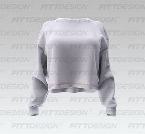 Ladies Overlapping Back Cut Out Crew Neck Sweater Smart Mockup