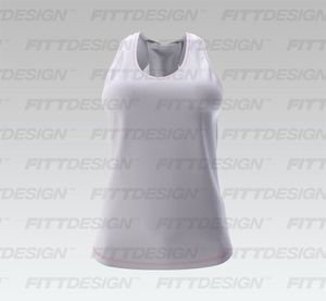Ladies Overlapping Back Cut Out Relaxed Mesh Tank Top Smart Mockup