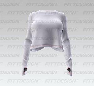 Ladies Overlapping Back Cut Out Runner Sleeve Crop Top Smart Mockup