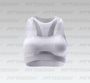 Ladies Overlapping Cut Out Racer Back Sports Bra Smart Mockup