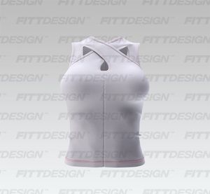 Ladies Overlapping Front Cut Out Ribbed Tank Top Smart Mockup