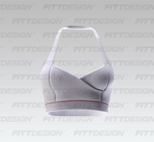Ladies Overlapping Front Halter Neckline Backless Bra Smart Mockup