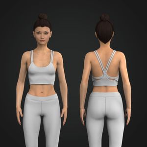 Ladies Overlapping Layered Back Strappy Bra Tech Pack