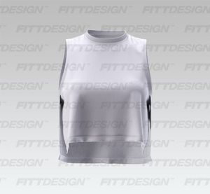Ladies Overlapping Side Split Hem Crop Tank Top Smart Mockup
